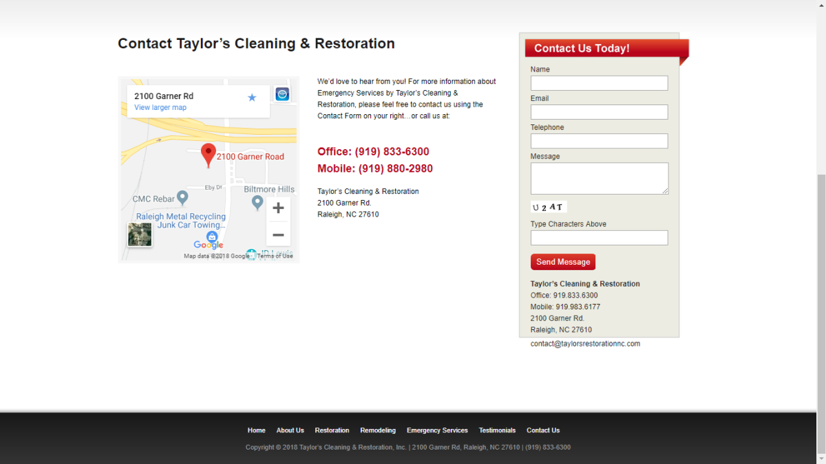 cleaning and restoration website