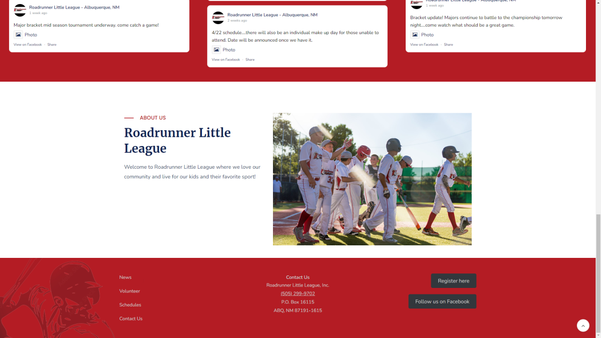 little league wordpress site