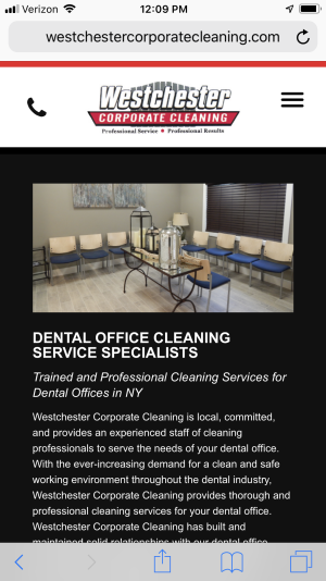 cleaning service mobile website