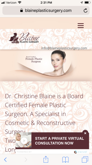 plastic surgery responsive website design