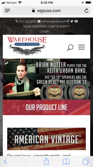 guitar speakers responsive website