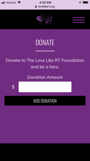 charitable foundation mobile website