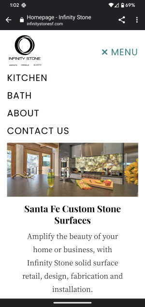 stone surfaces mobile website