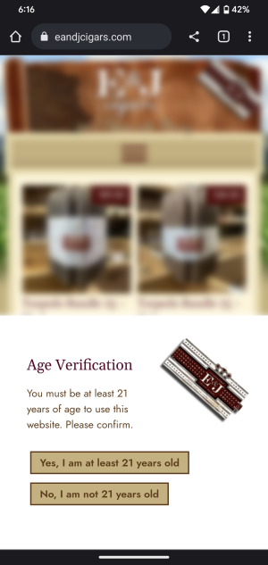 cigar shop responsive custom theme ecommerce age verification